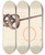 Triptych art skateboard deck of Elizabeth Johnson Branding Iron_13 by Elizabeth Johnson