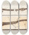 Triptych art skateboard deck of Louis Agassiz Recherches Sur Les Poissons Fossiles Pl199 by Louis Agassiz (1807-1873)
