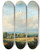 Triptych art skateboard deck of Pieter Kluyver A Vast Summer Landscape by Pieter Kluyver