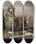 Triptych art skateboard deck of Pieter Claesz Still Life With A Stoneware Jug Berkemeyer And Smoking Utensils by Pieter Claesz (1596-1660)