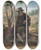 Triptych art skateboard deck of Genaro Prez Escena De Costumbres by Genaro Perez