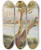Triptych art skateboard deck of Henri Lebasque Vue Dantibes by Henri Lebasque (1865-1937)