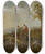 Triptych art skateboard deck of Jan Van Ossenbeeck Landscape With Shepherds by Jan Van Ossenbeeck (1624-1674)