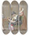 Triptych art skateboard deck of Johann Friedrich August Tischbein Family Scene by Johann Friedrich August Tischbein (1750-1812)