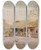 Triptych art skateboard deck of Jan Cigliski Marketplace In Bukhara From The Journey To Turkestan by Jan Ciaglinski (1858-1913)
