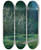 Triptych art skateboard deck of Stanisaw Witkiewicz Appletrees In Bloom by Stanislaw Witkiewicz (1851-1915)