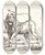 Triptych art skateboard deck of Marcus De Bye Brlende Lve by Marcus de Bye (1638-1688)