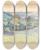 Triptych art skateboard deck of Robert Polhill Bevan Near Brimley Hill by Robert Polhill Bevan (1865-1925)