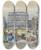 Triptych art skateboard deck of Franz Poledne The Vegetable Market Am Hof by Franz Poledne (1873-1932)