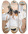 Triptych art skateboard deck of Joaqun Sorolla Under The Awning On The Beach At Zarauz by Joaquin Sorolla (1863-1923)