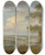 Triptych art skateboard deck of Paul Sandby Hackwood Park Hampshire by Paul Sandby (1731-1809)