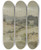 Triptych art skateboard deck of Adolf Hoeffler Motiv Bei Dornholzhausen by Adolf Hoeffler (1825-1898)