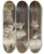 Triptych art skateboard deck of Edgar Degas Ballet Rehearsal On Stage by Edgar Degas (1834-1917)