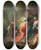 Triptych art skateboard deck of Franz Anton Maulbertsch Die Akademie Mit Ihren Attributen Zu Fen Minervas by Franz Anton Maulbertsch (1724-1796)