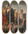 Triptych art skateboard deck of Caesar Van Everdingen Lycurgus The Spartan Demonstrates The Importance Of Good Education By Comparing The Behaviour Of Two Dogs by Caesar Van Everdingen (1617-1678)