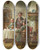 Triptych art skateboard deck of Fritz Wagner Amusing Reading by Fritz Wagner (1896-1939)