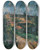 Triptych art skateboard deck of Paul Czanne Bend Of The Road At The Top Of The Chemin Des Lauves by Paul Cezanne (1839-1906)
