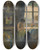 Triptych art skateboard deck of Elie Anatole Pavil Repriseuse Sa Fentre Devant Montmartre by Elie Anatole Pavil (1873-1948)