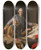 Triptych art skateboard deck of Alexander Roslin King Gustav Iii Of Sweden And His Brothers by Alexander Roslin (1718-1793)