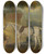 Triptych art skateboard deck of John Ferneley Lord Lonsdales Fleabitten Grey Hunterbrass At Cottesmore With The Cottesmore Hounds by John Ferneley (1782-1860)