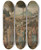 Triptych art skateboard deck of Benozzo Gozzoli The Raising Of Lazarus by Benozzo Gozzoli (1421-1497)