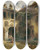 Triptych art skateboard deck of Robert Russ Hof Der Frstenburg In Burgeis by Robert Russ (1847-1922)