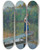Triptych art skateboard deck of Josef Engelhart A Girl On A Jetty Fishing by Josef Engelhart (1864-1941)