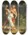 Triptych art skateboard deck of Christoffer Wilhelm Eckersberg A Seduction Scene In A Forest by Christoffer Wilhelm Eckersberg (1783-1853)