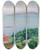 Triptych art skateboard deck of Albert Marquet Toulon Le Cap Brun by Albert Marquet (1875-1947)