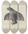 Triptych art skateboard deck of Milton Grubstein Snow Catcher by Milton Grubstein