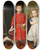 Triptych art skateboard deck of Jan Matejko Portrait Of Artists Three Children Tadeusz Helena And Beata by Jan Matejko (1838-1893)