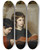 Triptych art skateboard deck of Ernst Stckelberg Childrens Church Service by Ernst Stuckelberg (1831-1903)