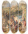 Triptych art skateboard deck of John Frederick Lewis Figures And Animals In A Vineyard by John Frederick Lewis (1805-1876)