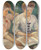 Triptych art skateboard deck of Georges Despagnat Blanche Viau Et Alice Viau Deux Jeunes Filles Lisant Sur Un Banc by Georges d'Espagnat (1870-1950)