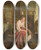 Triptych art skateboard deck of Walter Langley Maternity by Walter Langley (1852-1922)