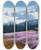 Triptych art skateboard deck of Stanisaw Witkiewicz Crocuses With Snowy Mountains Behind by Stanislaw Witkiewicz (1851-1915)