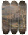Triptych art skateboard deck of Johan Christian Dahl Norwegian Landscape With A Rainbow by Johan Christian Dahl (1788-1857)