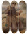 Triptych art skateboard deck of Pierre Jean Van Der Ouderaa St Francis Preaching To The Birds by Pierre Jean Van Der Ouderaa (1841-1915)