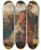 Triptych art skateboard deck of Carl Rahl Das Gleichnis Vom Unfruchtbaren Feigenbaum by Carl Rahl (1812-1865)
