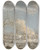 Triptych art skateboard deck of Jacob Cats Winter Nacht En Vuur by Jacob Cats (1741-1799)