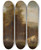 Triptych art skateboard deck of Nicolaes Pietersz Berchem Landscape With Animals And A Shepherd by Nicolaes Pietersz Berchem (1620-1683)