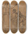 Triptych art skateboard deck of Pierre Puvis De Chavannes Groupe De Femmes by Pierre Puvis De Chavannes (1824-1898)