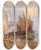 Triptych art skateboard deck of Fritz Bamberger Fishermen On The Beach by Fritz Bamberger (1814-1873)