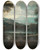 Triptych art skateboard deck of Giovanni Francesco Grimaldi Landscape With Resting Shepherds by Giovanni Francesco Grimaldi (1606-1680)