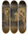 Triptych art skateboard deck of Friedrich August Matthias Gauermann Cow In A Barn by Friedrich August Matthias Gauermann (1807-1862)