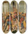 Triptych art skateboard deck of Niccol Giolfino Themurder Of The Magus Smerdis by Niccolo Giolfino (1476-1555)