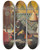 Triptych art skateboard deck of Rudolf Ernst An Afternoon Discussion by Rudolf Ernst (1854-1932)
