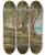 Triptych art skateboard deck of Carlo Brioschi Olivenhain Am Gardasee by Carlo Brioschi (1826-1895)