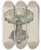 Triptych art skateboard deck of Magnus S Fossum Glass Cake Stand by Magnus S Fossum