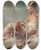 Triptych art skateboard deck of Pierre Charles Trmolires Comedy by Pierre Charles Tremolieres (1703-1739)